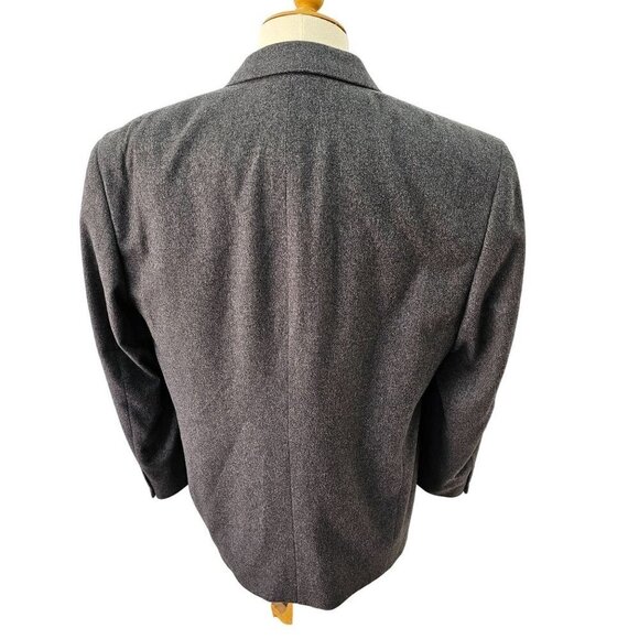 90s Bonney & Gordon Gray Cashmere 3 Btn Sport Coat Notch Lapel Ventless Mens 46L - Picture 5 of 12